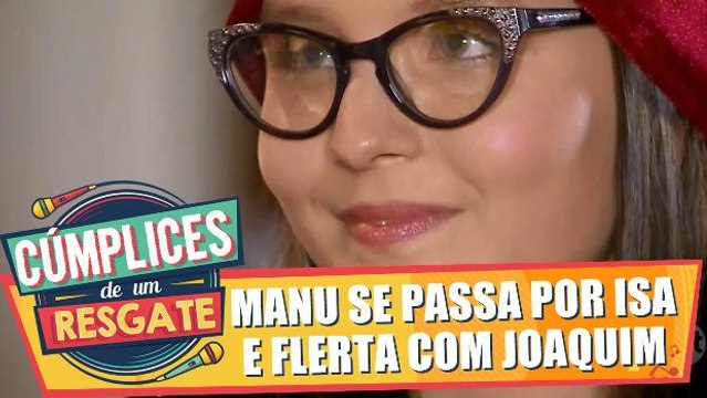 Manu se passa por Isa e pinta clima com Joaquim