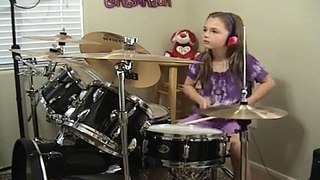 AC/DC Drum Cover by a Kid called Miss Emily Christine in 2011