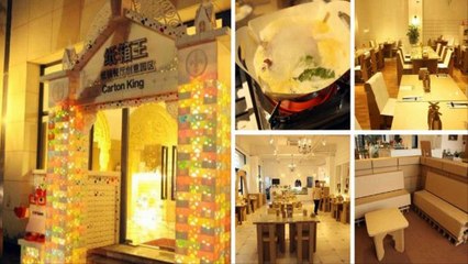 Curioso restaurante en china de carton