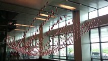 Kinetic Rain is a moving sculpture that was installed in early July 2012 in the Departure-Check-in hall of Terminal 1 of