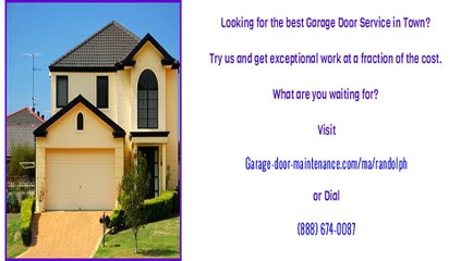 Garage Door Opener Repair in Randolph, MA