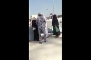 Saudi Security Officer Beating People during Hajj Prayer