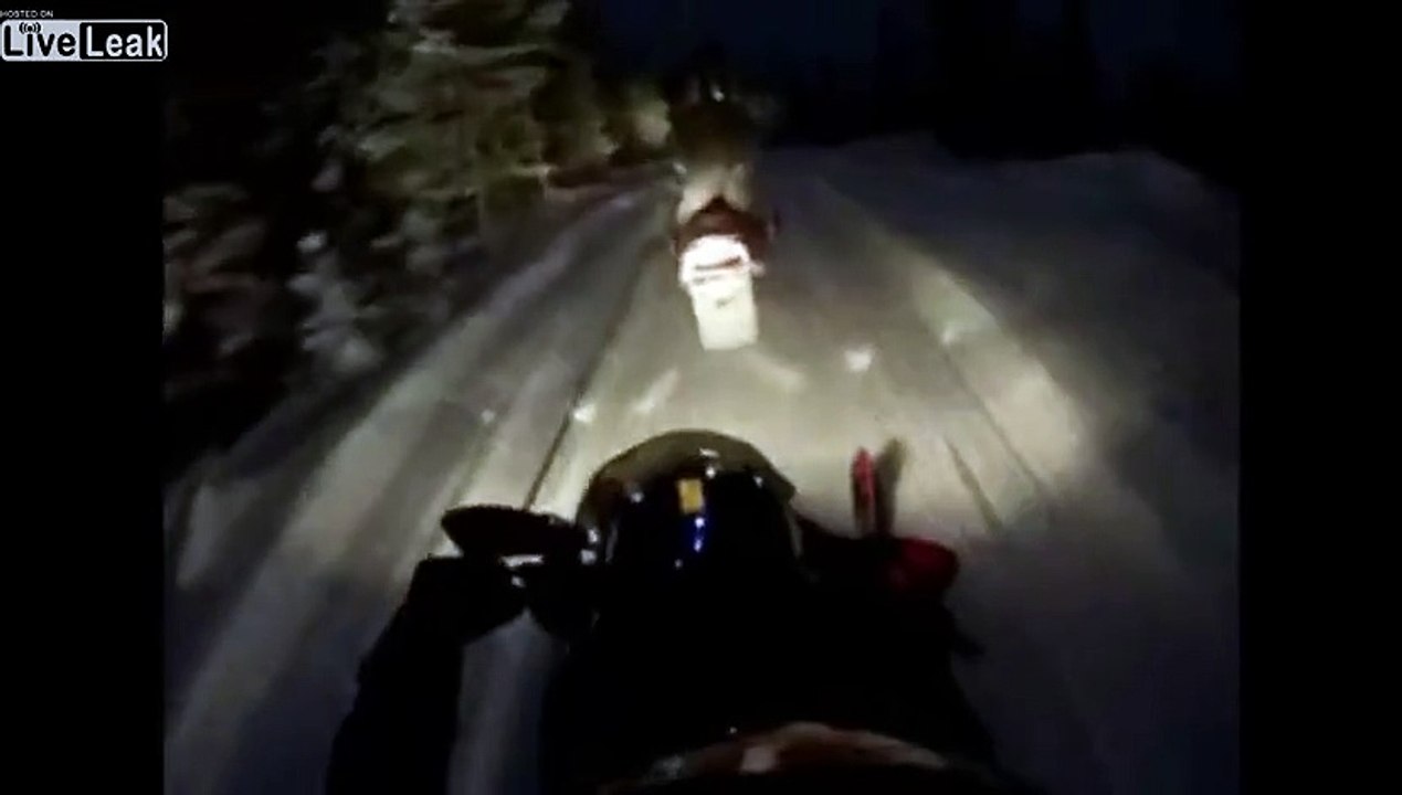 Yamaha Nytro Snowmobile Crash into Deer Michigan U.P.