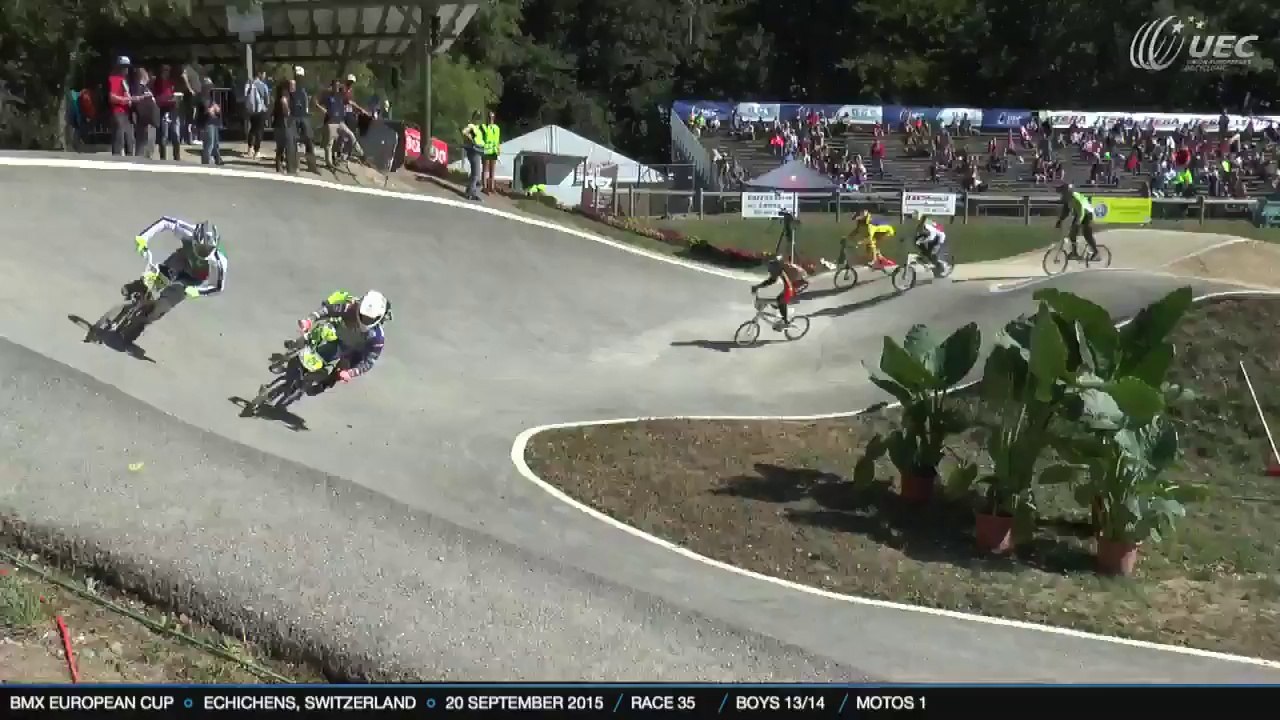 REPLAY MOTOS 1 GROUP2 SUNDAY BMX EUROPEAN CUP ECHICHENS, SWITZERLAND - 20 SEPTEMBER 2015