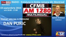 2015-09-19 Montreal - Dan Puric invitat special in emisiunea de radio