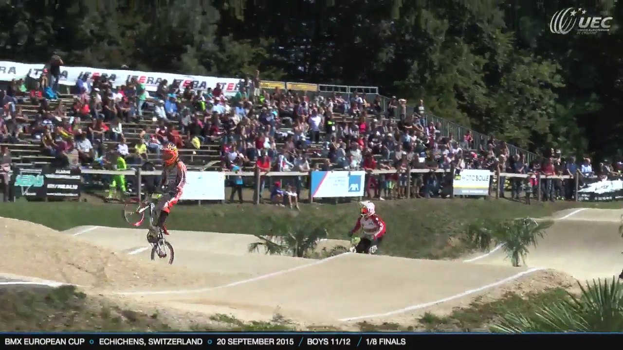 REPLAY 1/8 FINALS SUNDAY BMX EUROPEAN CUP ECHICHENS, SWITZERLAND - 20 SEPTEMBER 2015