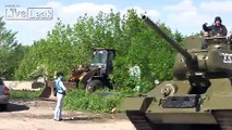 Militia of Lugansk city acquired the first tank.
