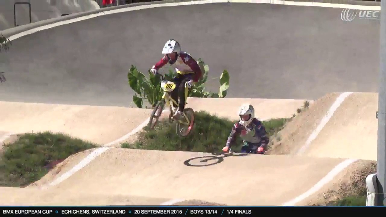 REPLAY 1/4 FINALS SUNDAY BMX EUROPEAN CUP ECHICHENS, SWITZERLAND - 20 SEPTEMBER 2015