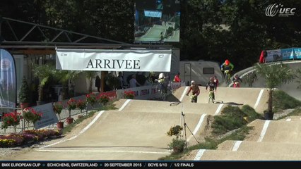 REPLAY 1/2 FINALS SUNDAY BMX EUROPEAN CUP ECHICHENS, SWITZERLAND - 20 SEPTEMBER 2015