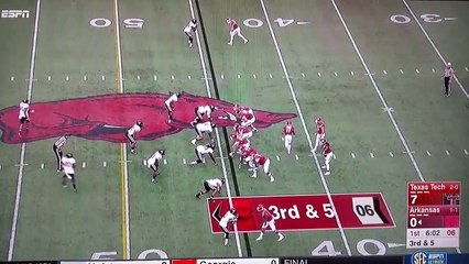 Jared Cornelius broken arm against Texas Tech!