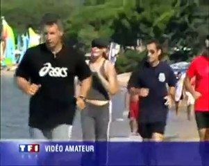 SARKO-CARLA jogging en couple au cap nègre
