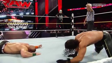 John Cena & Sting vs Big Show & Seth Rollins-WWE RAW 2 NOVEMBER 2015