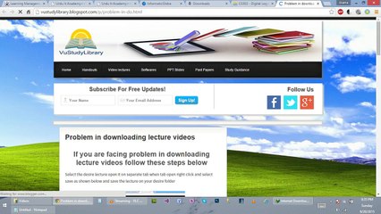 Vu lectures download problem solved