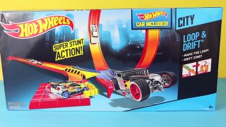Hot Wheels with Batman Batcycle, Disney Cars and Percy on Loop and Drift Track Set
