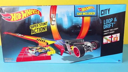Hot Wheels with Batman Batcycle, Disney Cars and Percy on Loop and Drift Track Set
