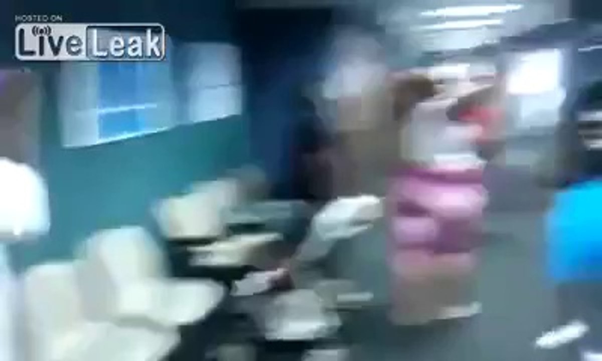**BLACK GHETTO** fight at the *WELFARE OFFICE*