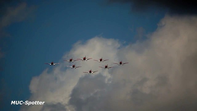 The Tunnel from the Swiss Air Force PC-7 Team RIAT 2015 AirShow Sunday