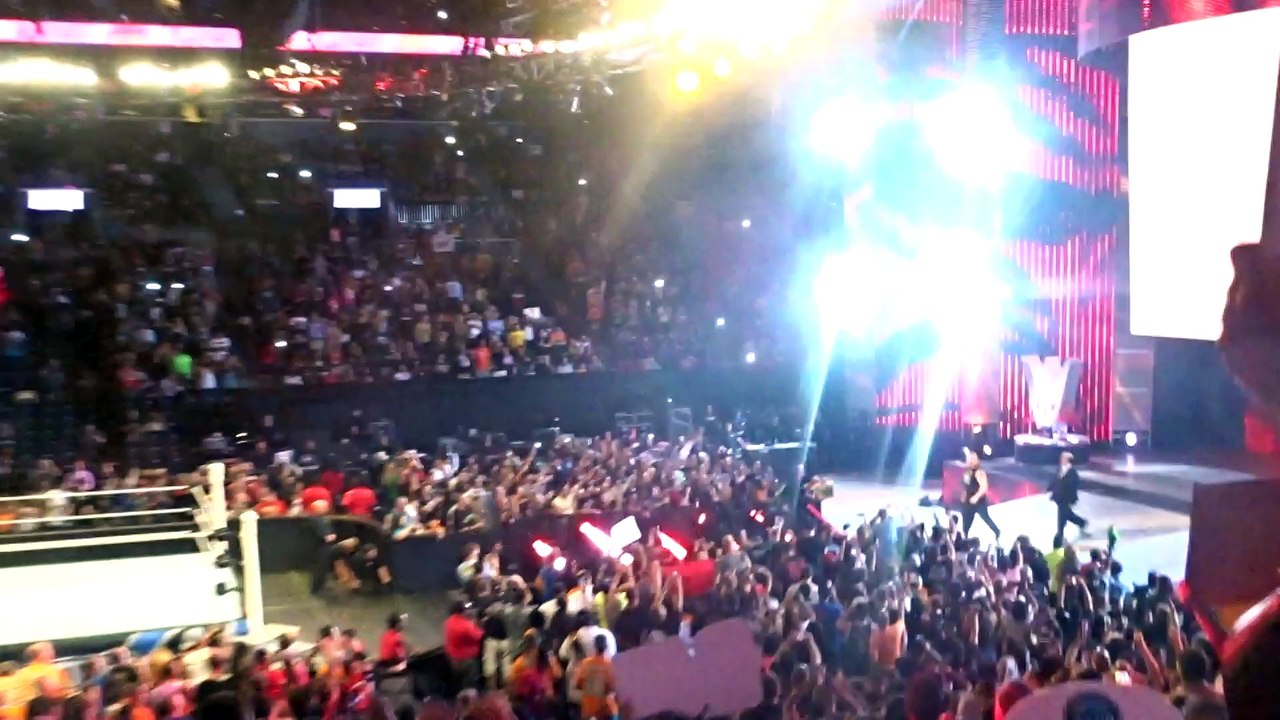 WWE Monday Night Raw Brock Lesnar Live Entrance 08/24/2015 Barclay Center NYC