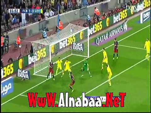 بالفيديو..برشلونه تفوز برباعيه امام ليفانتى وتحتل قمه الليجا