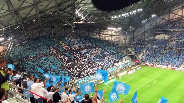 TIFO Entrée des joueurs OM - OL 2015/2016