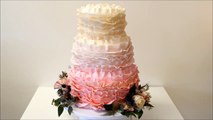 Three tier Ruffle Wedding Cake