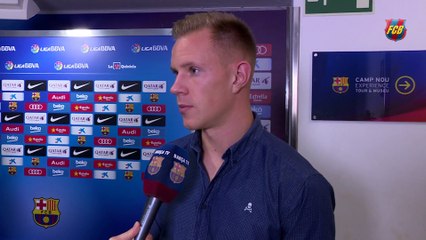 Ter Stegen i Gumbau valoren la victòria contra el Llevant
