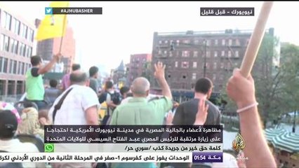 مظاهرة لأعضاء من الجالية المصرية في نيويورك احتجاجا على زيارة السيسي المرتقبة