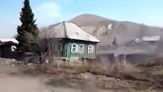 A whole house went under ground in Kazakhstan