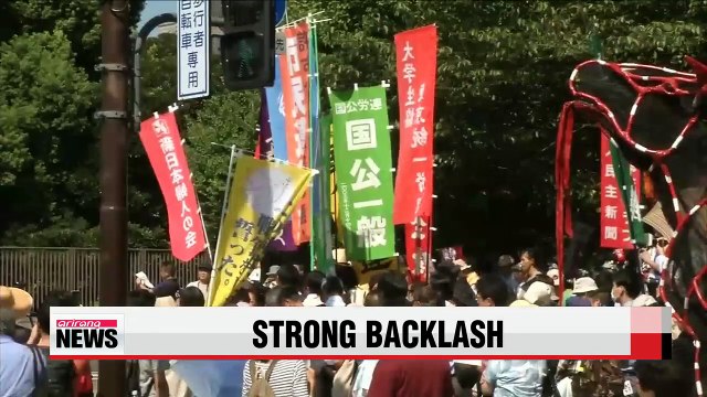 Japanese PM Abe facing backlash from new security legislation