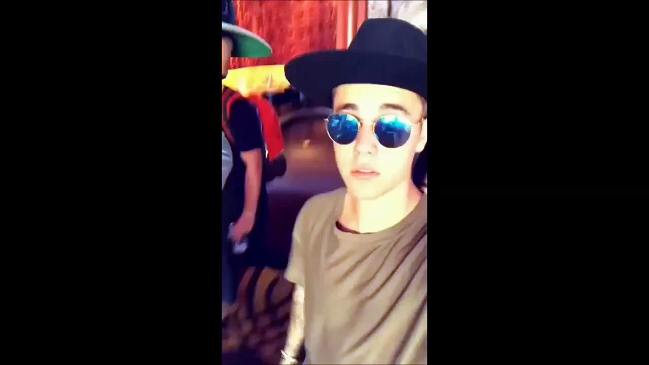 Justin Bieber partying in Las Vegas, Nevada - rickthesizzler snapchat, June 20, 2015