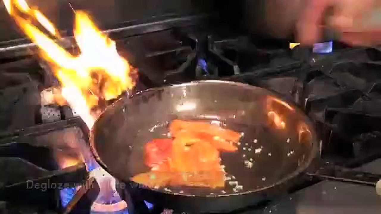Pan-roasted Organic Mushrooms with Toasted Walnut-Roasted Red Pepper Sauce