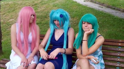 Innocence [ Miku Hatsune , Luka Megurine , Gumi Megpoid ] Aqua Team Cosplay