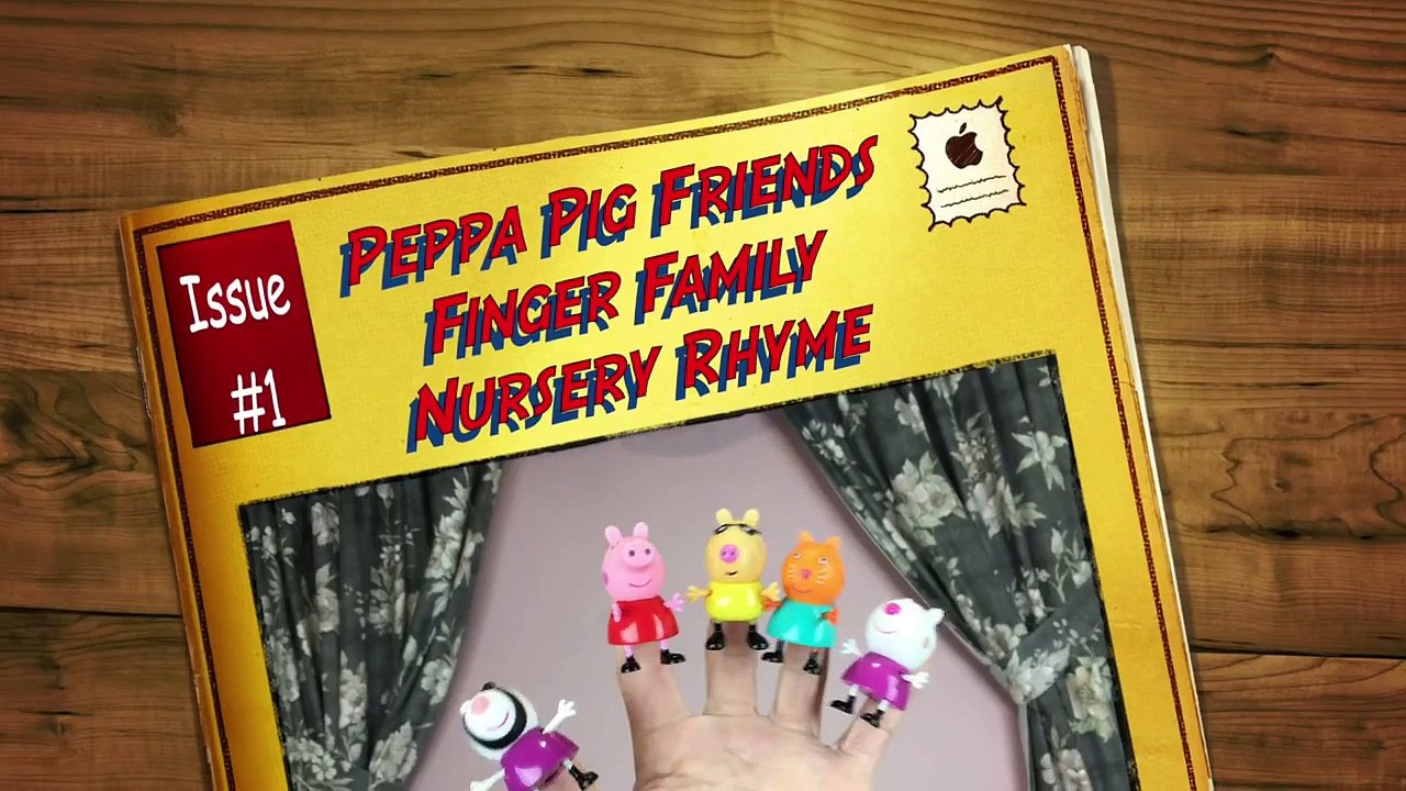 Peppa Pig Friends Finger Family Nursery Rhyme Suzy Sheep Peppa Pig Candy Cat Zoe Zebra Pedro Pony