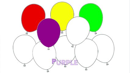 Learn Colors For Children With Balloons Coloring Page