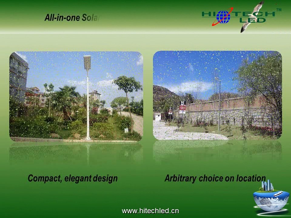 Luminaria Solar Integrada-Farolas Solares LED Inteligentes,all-in-one integrated solar led street light application