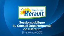 [21-09-2015] Session publique du Conseil départemental de l'Hérault