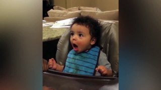 Baby Pranks Daddy With A Burp Kiss