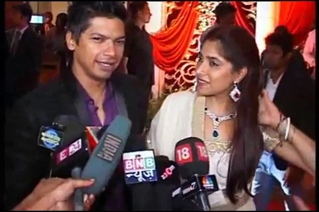 Shaan and his wife at Bappa Lahiri's marriage party