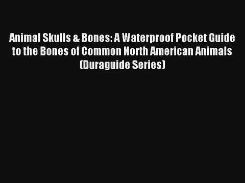 Animal Skulls & Bones: A Waterproof Pocket Guide to the Bones of Common North American Animals