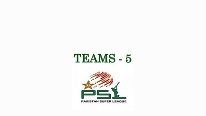 PSL T20 Cricket - Pakistan Super League announced Teams and Players list - 2015 - 2016
