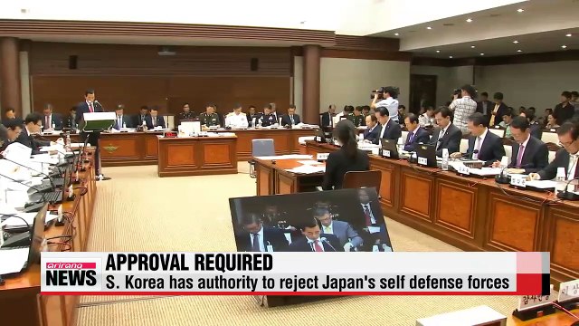 Seoul must approve prior to any deployment of Japan's self-defense forces on Korean soil