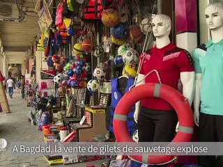 A Bagdad, la vente de gilets de sauvetage explose