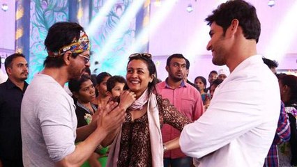 Shahrukh Khan Meets Mahesh Babu On The Sets Of BRAHMOTSAVAM