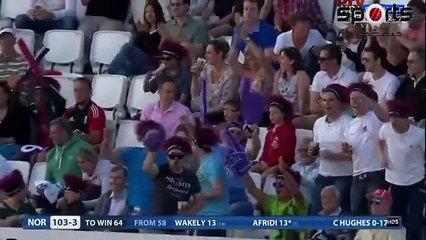 Shahid Afridi 34 Runs Off 17 Balls vs Derbyshire    Natwest T20 Blast 2015 HD