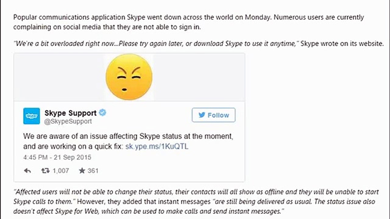 Skype is DOWN
