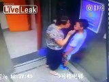 LiveLeak.com - Old woman molests boy by force kissing him in elevator