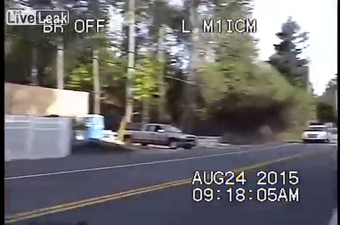 LiveLeak.com - Cops Pit Move Takes Out Fence During Chase .... "Yeah"