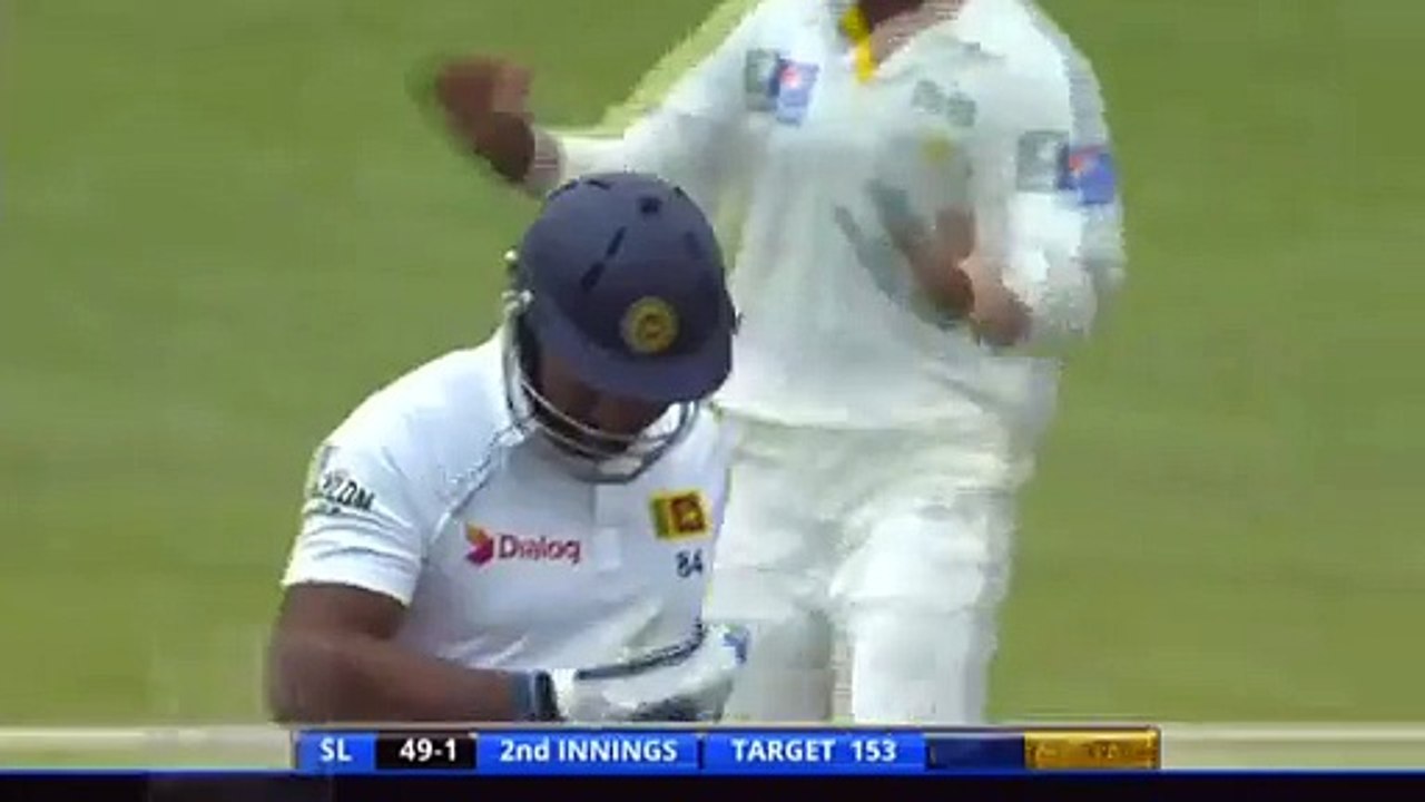 Yasir Shah Gets Sanga Kara On The First Ball of over, amazing