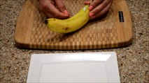 How to slice a banana without peeling