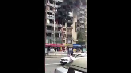 Aftermath of blast in a residential area of Chengdu, China